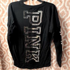 Victoria secret pink sparkly black shirt